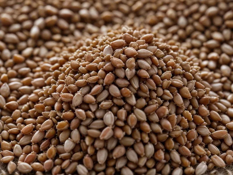Granos de sorgo limpios preparados para la producción de micelio de setas