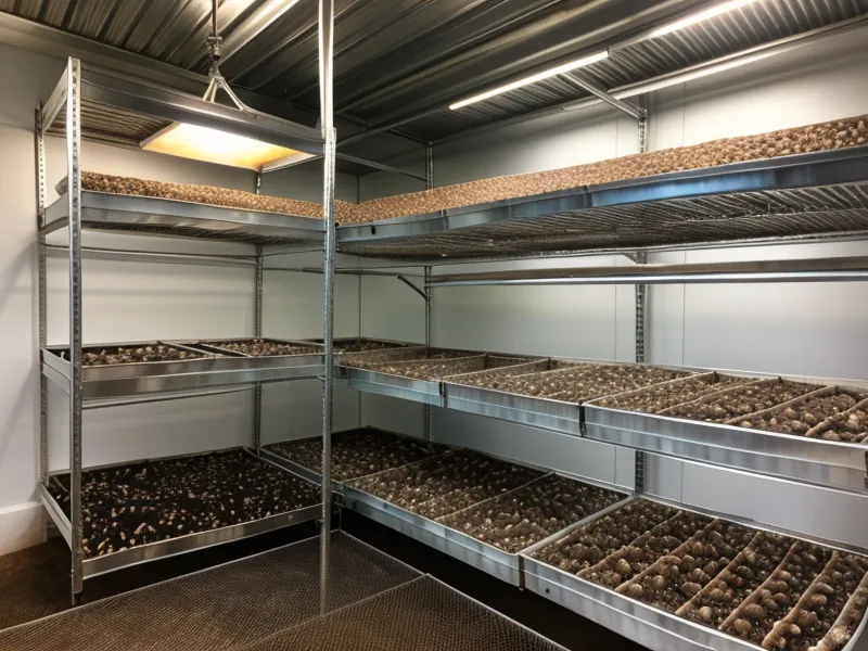 Sellado de bolsas de sustrato con guantes de nitrilo para mantener bioseguridad del cultivo