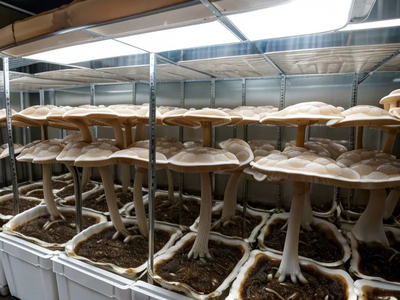 Contaminación por Trichoderma en una bolsa de micelio de setas, mancha verde oliva típica de un laboratorio micológico casero