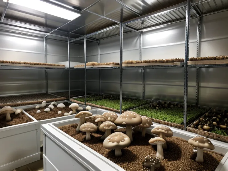 Manos con guantes de nitrilo manipulando una placa de Petri en el aislamiento de cultivo para cultivo de hongos gourmet